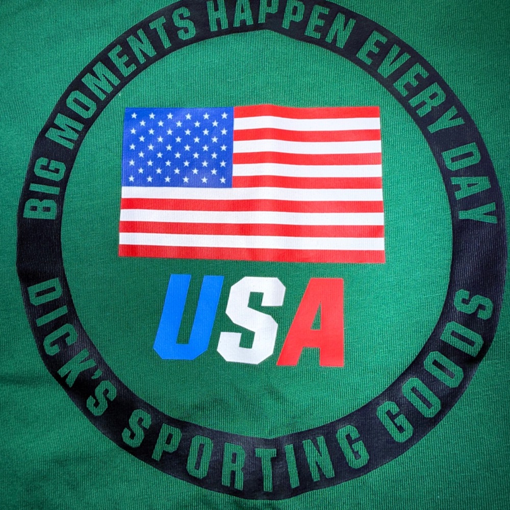 DSG Olympic Tee Mens M NEW Green USA Flag Graphic T-Shirt